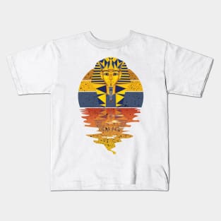 vintage Pharaoh reflected on lights of moon Kids T-Shirt